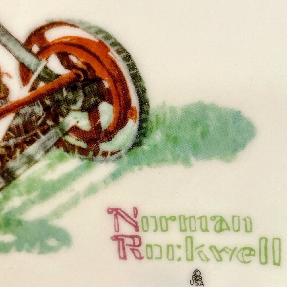 1978 Gorham Norman Rockwell Decorative Plate - 'Cool Aid' - Picture 6 of 6
